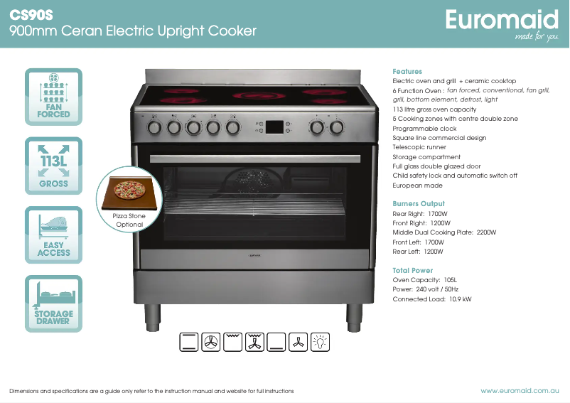 First page image of the manual for CS90S