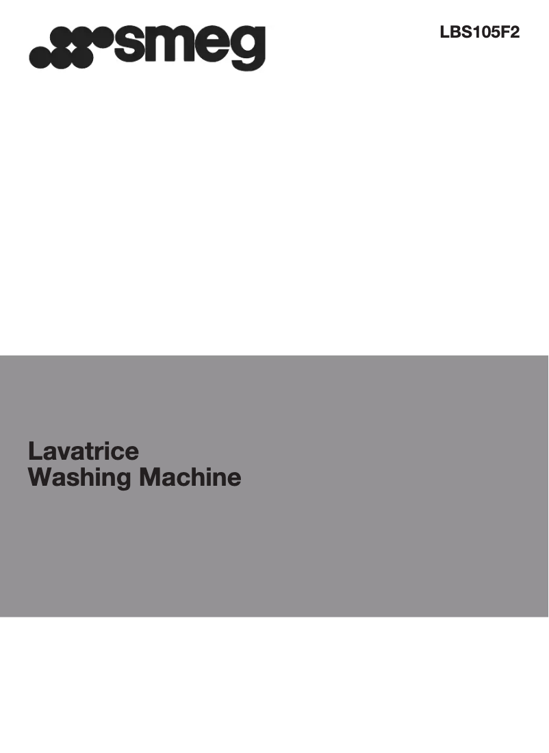Page 1 of the manual User Manual Smeg LBS105F2
