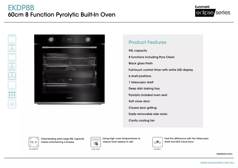First page image of the manual for EKDP8B