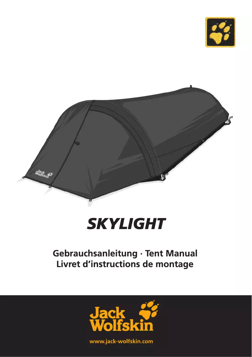 Page 1 of the manual User Manual Jack Wolfskin Skylight