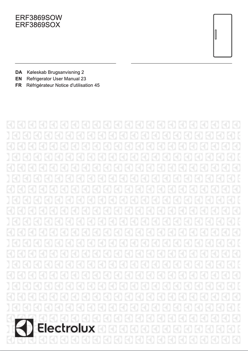 Page 1 de la notice Manuel utilisateur Electrolux ERF3869SOX