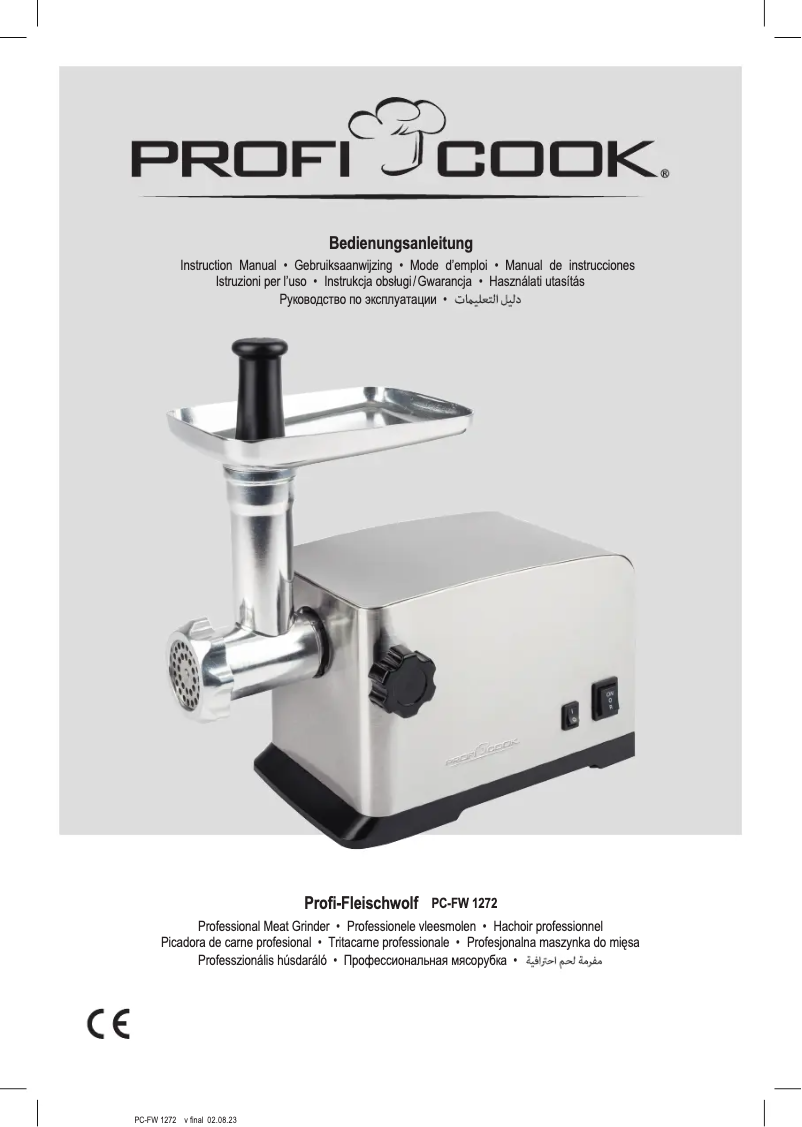 Page 1 of the manual User Manual ProfiCook PC-FW 1272