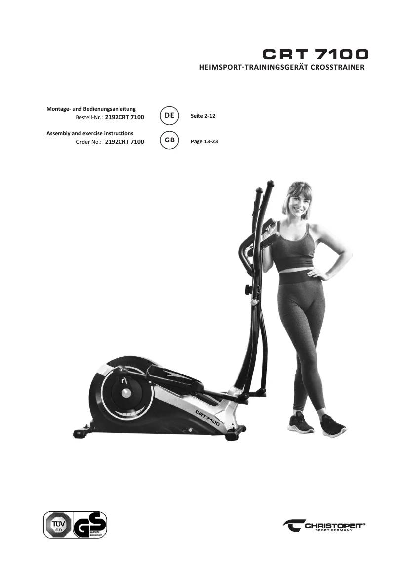 Page 1 of the manual User Manual Christopeit CRT 7100