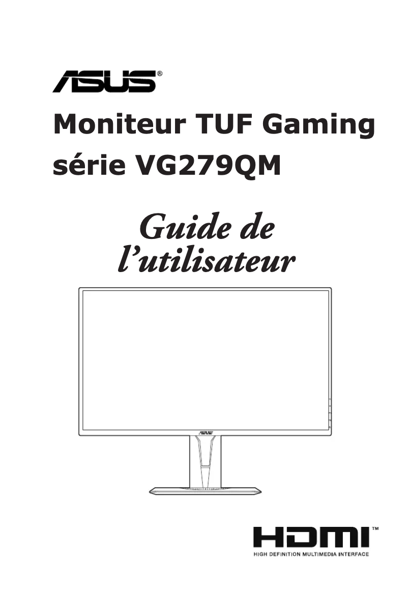 Page 1 of the manual User Manual Asus TUF Gaming VG279QM