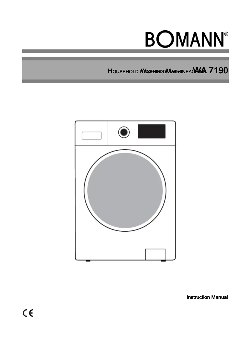 First page image of the manual for WA 7190