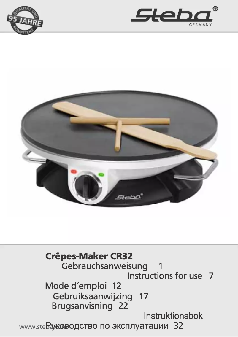 Page 1 of the manual User Manual Steba CR32