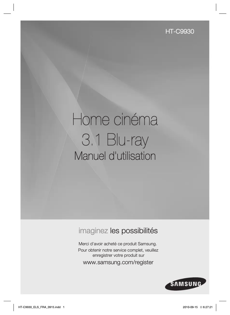 Page 1 of the manual User Manual Samsung HT-C9930