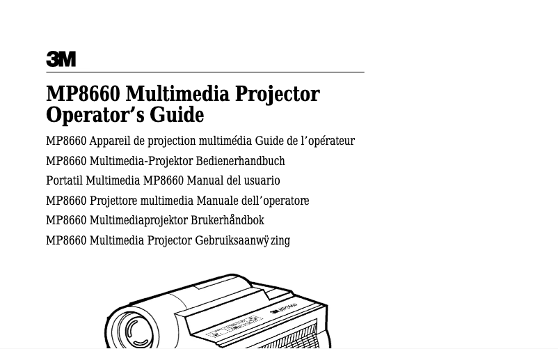 First page image of the manual for MP8660