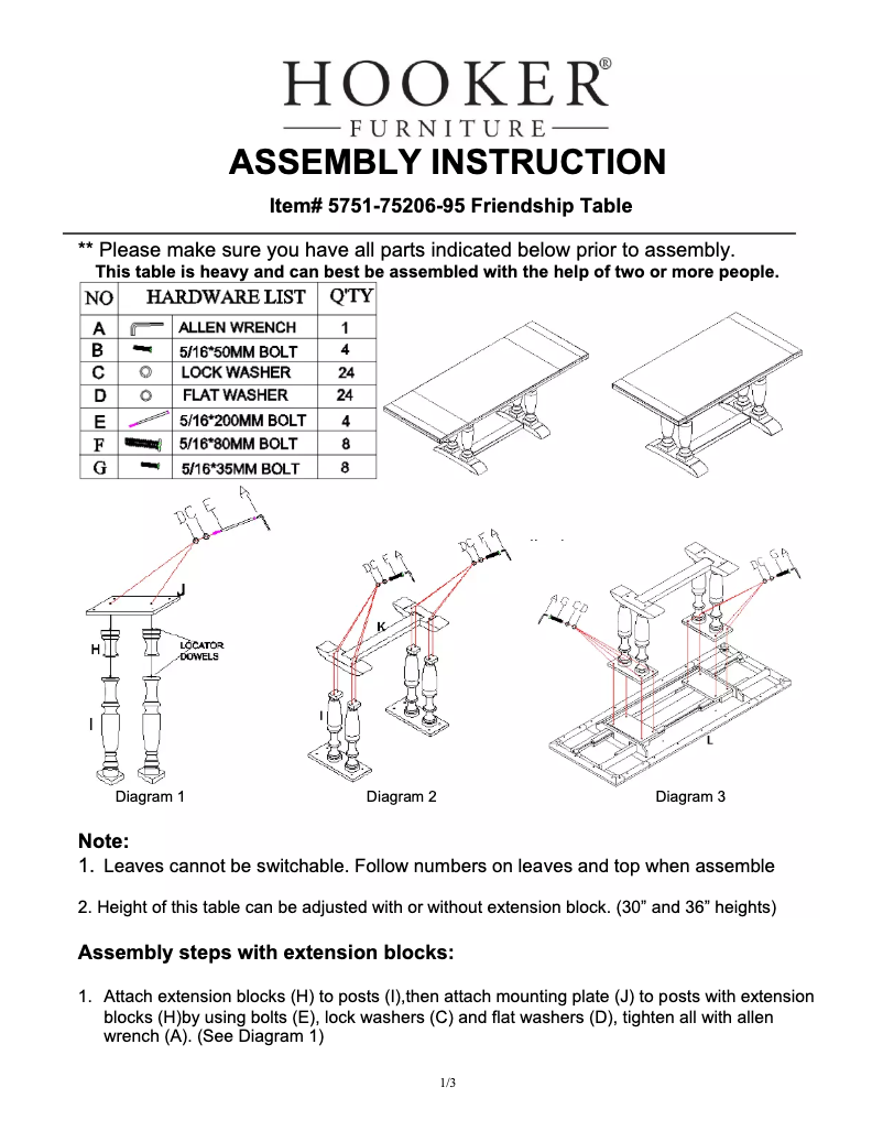 Page 1 of the manual User Manual Hooker 5751-75206-95