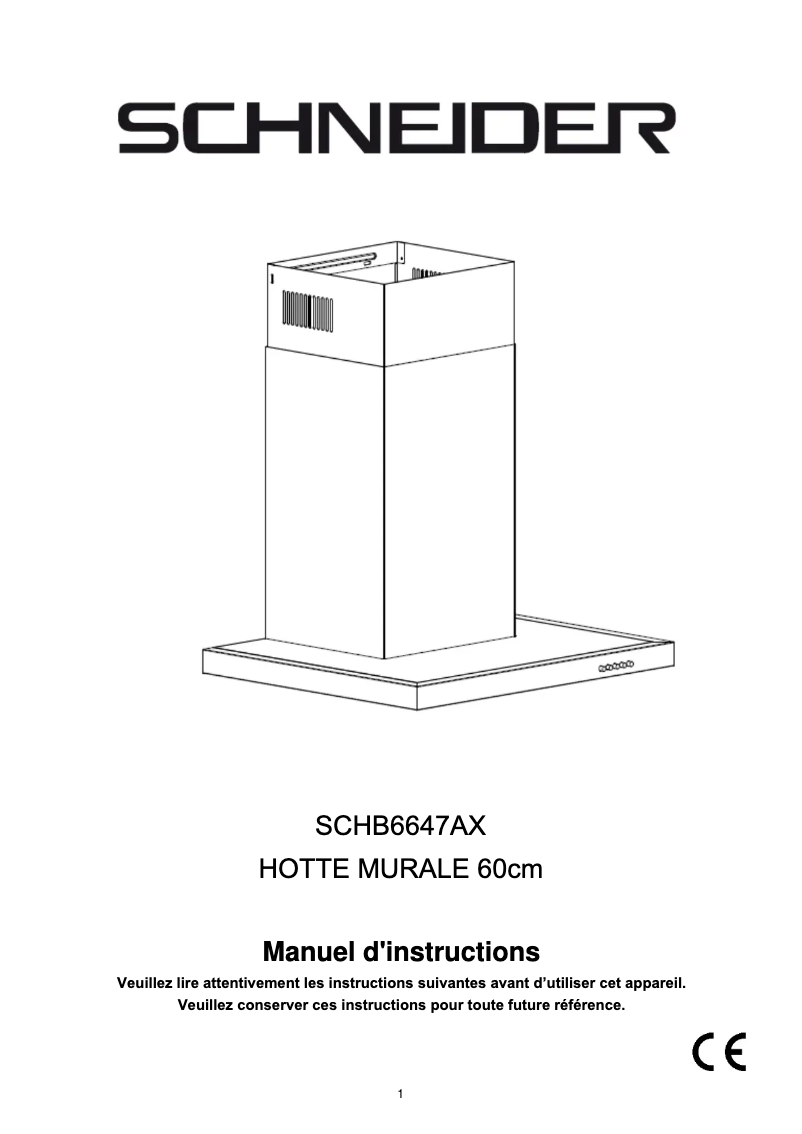 Page 1 of the manual User Manual Schneider SCHB6647AX