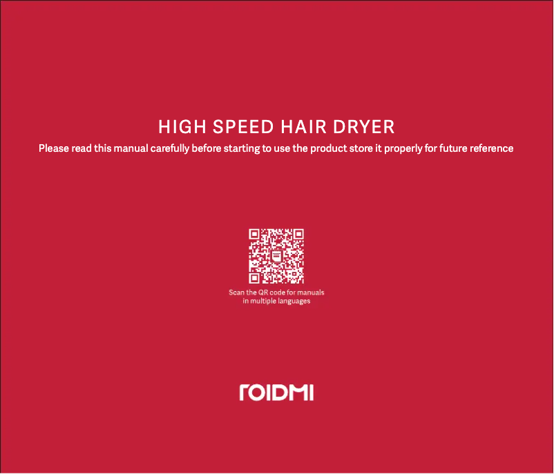 Page 1 of the manual User Manual Roidmi A100