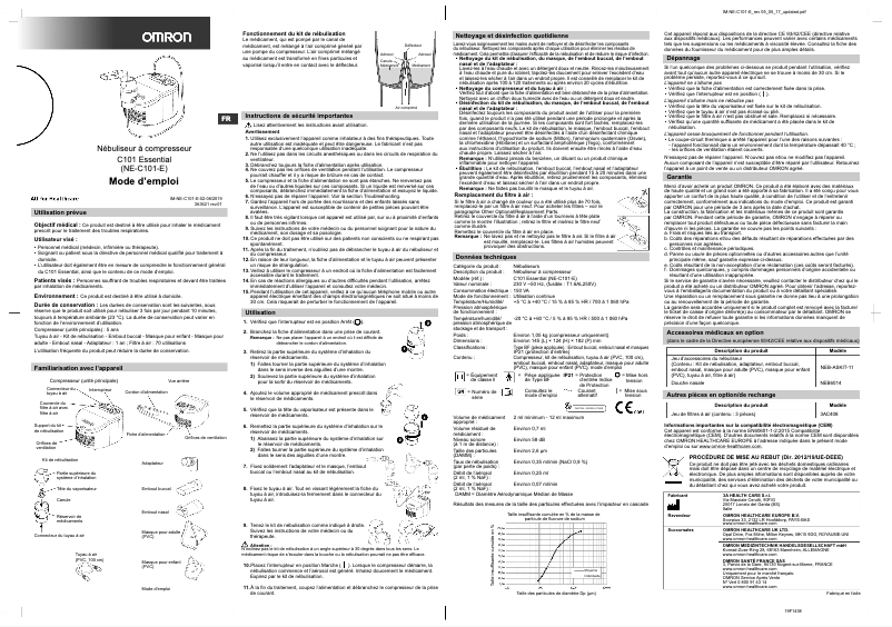 First page image of the manual for C101 Essential