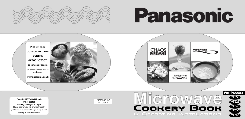 Page 1 of the manual User Manual Panasonic NN-T523