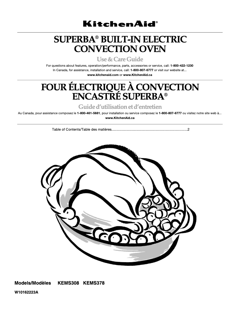 Page 1 of the manual User Manual KitchenAid Architect KEMS378SSS