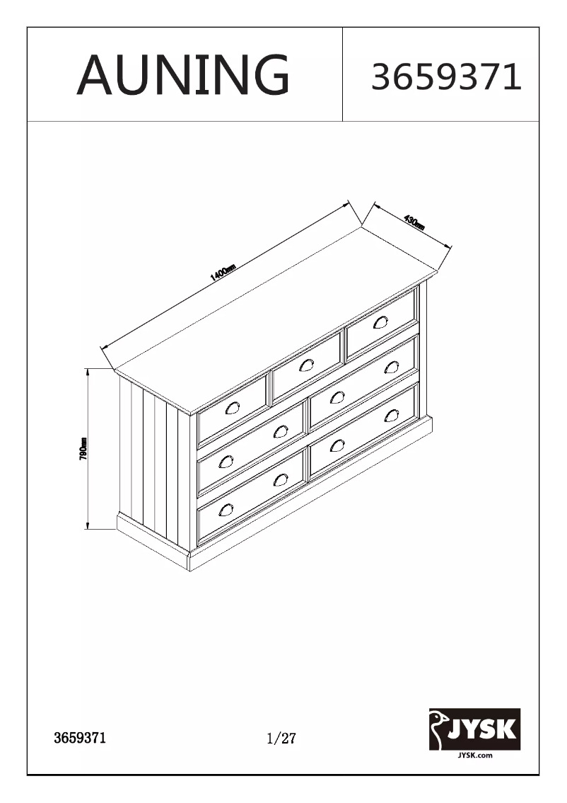 First page image of the manual for Auning (140x79x43)