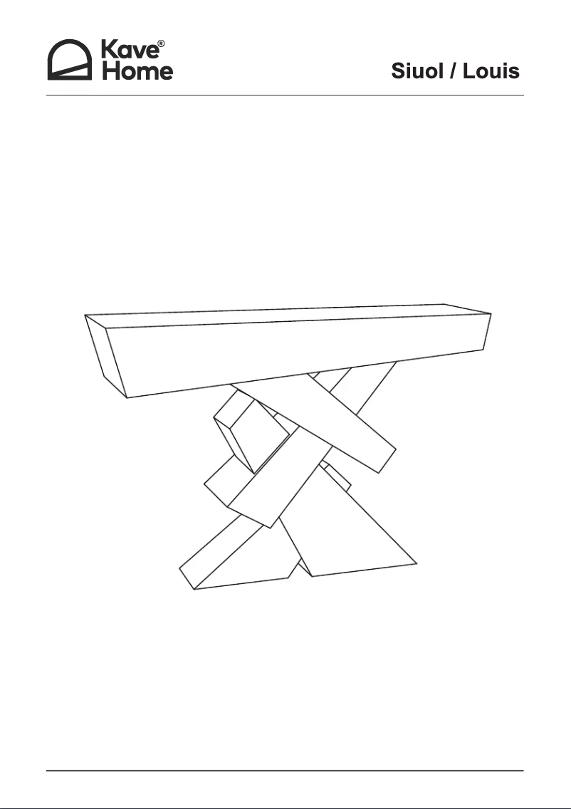 Page 1 of the manual User Manual Kave Home Louis