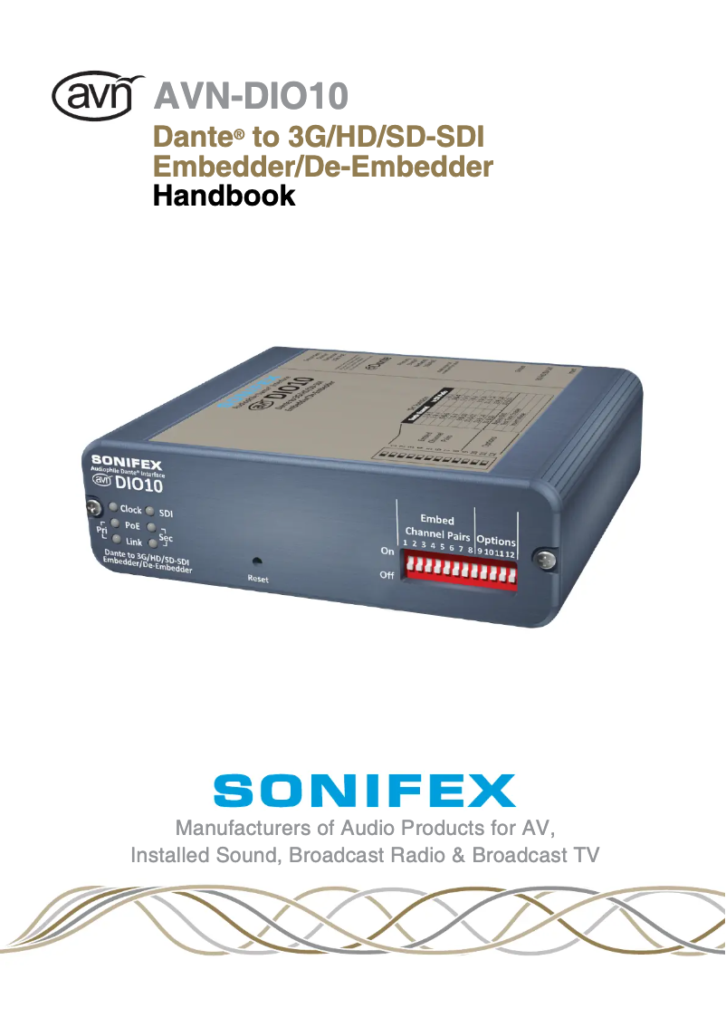 First page image of the manual for AVN-DIO10