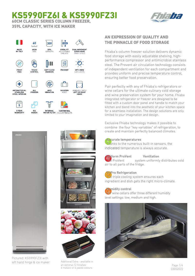 First page image of the manual for KS5990FZ3IA