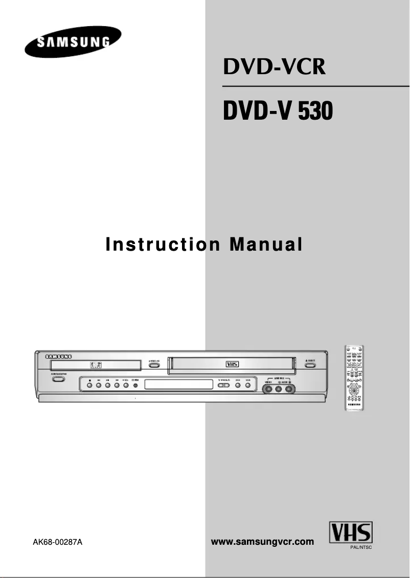 Page 1 of the manual User Manual Samsung DVD-V530