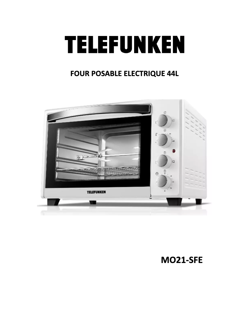 Page 1 of the manual User Manual Telefunken MO-21SFE