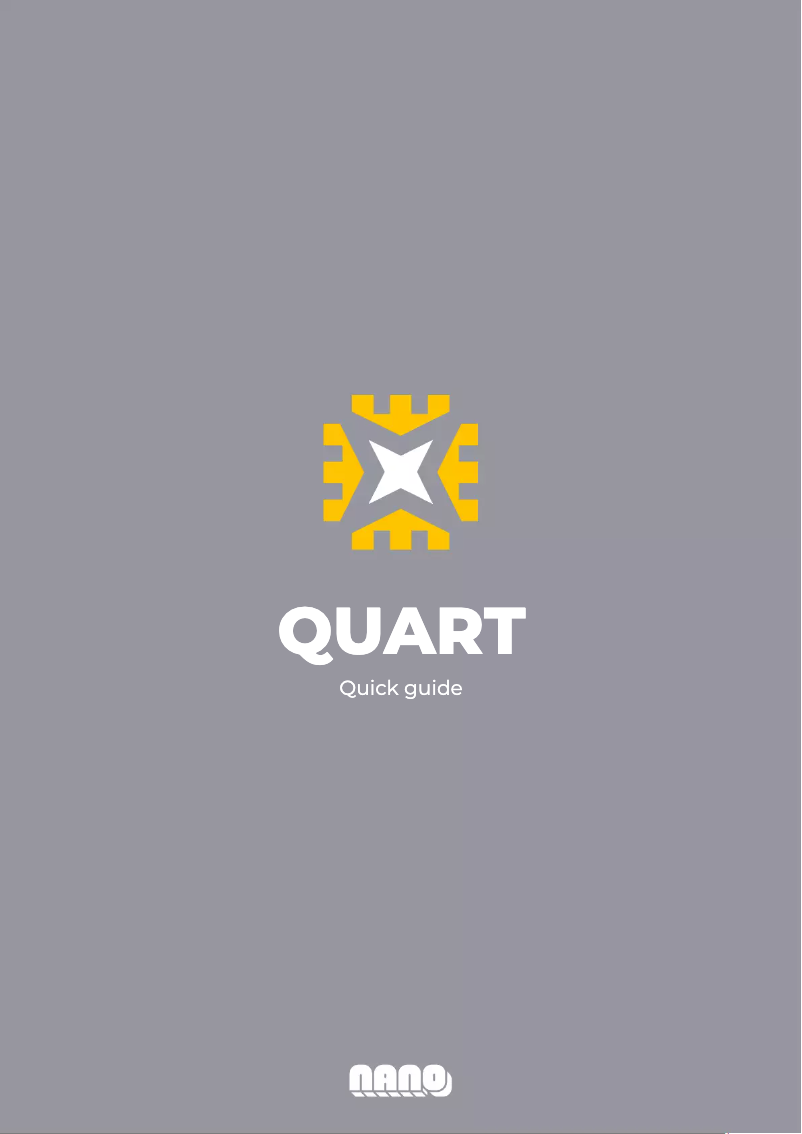 First page image of the manual for QUART