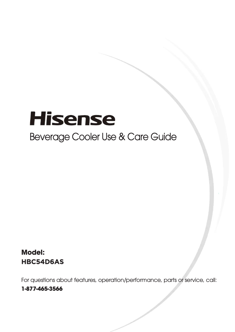 Page 1 of the manual User Manual Hisense HBC54D6AS