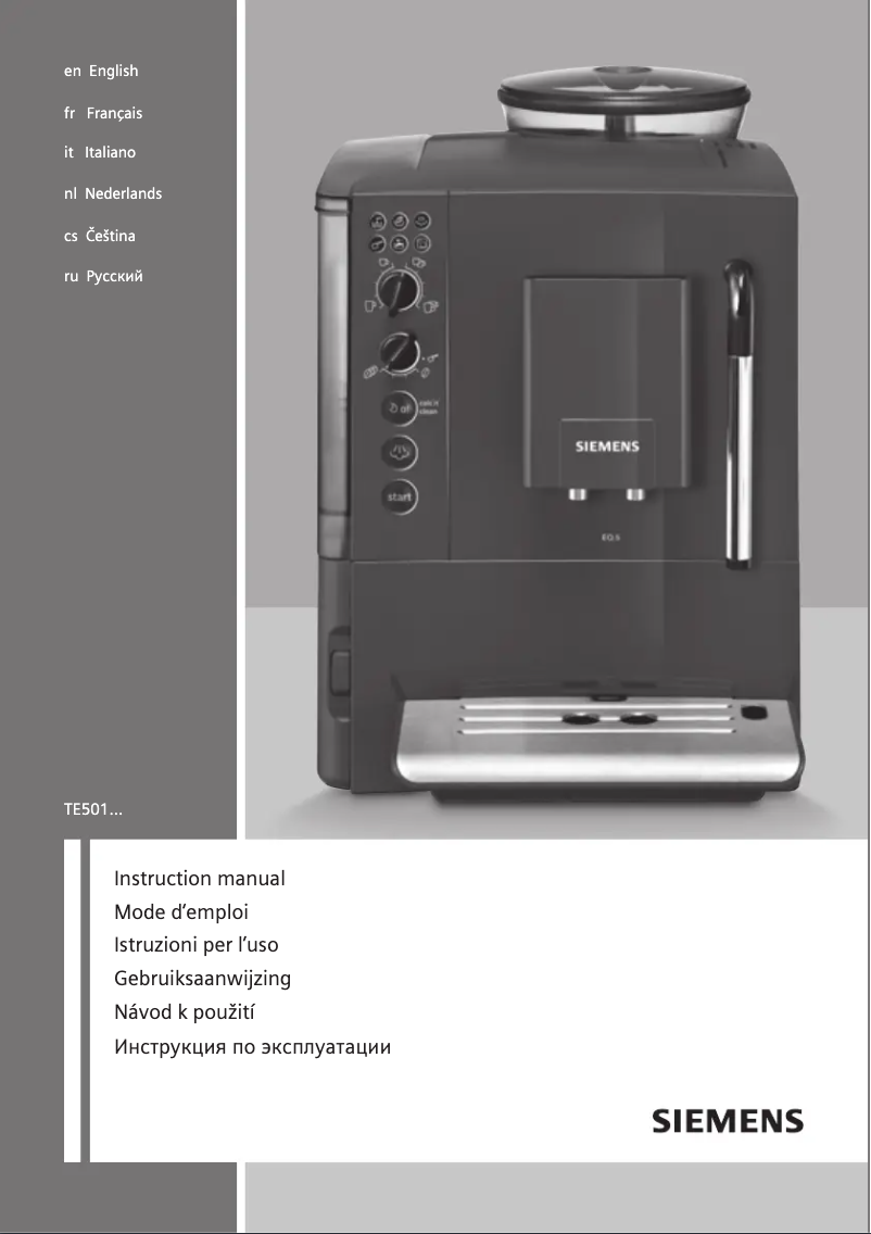 First page image of the manual for TE501203RW