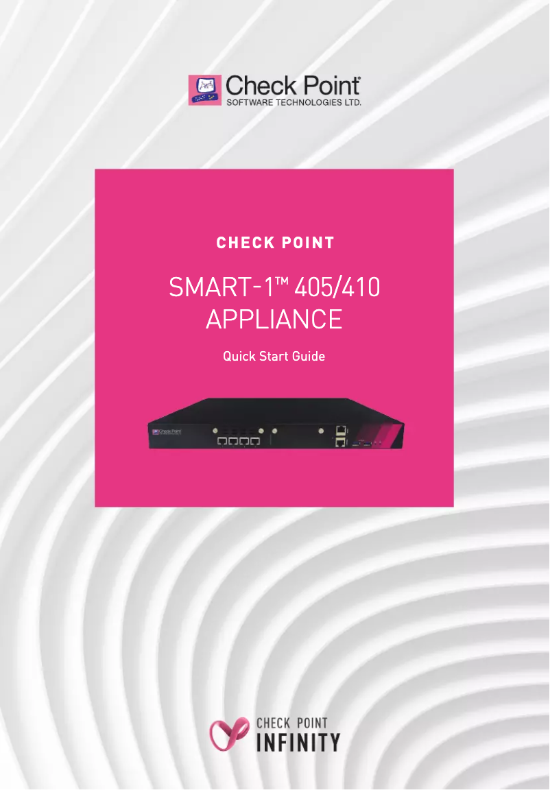 Page 1 of the manual User Manual Check Point Smart-1 410