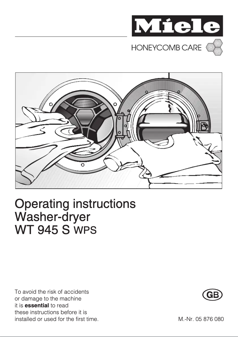 Page 1 of the manual User Manual Miele WT 945