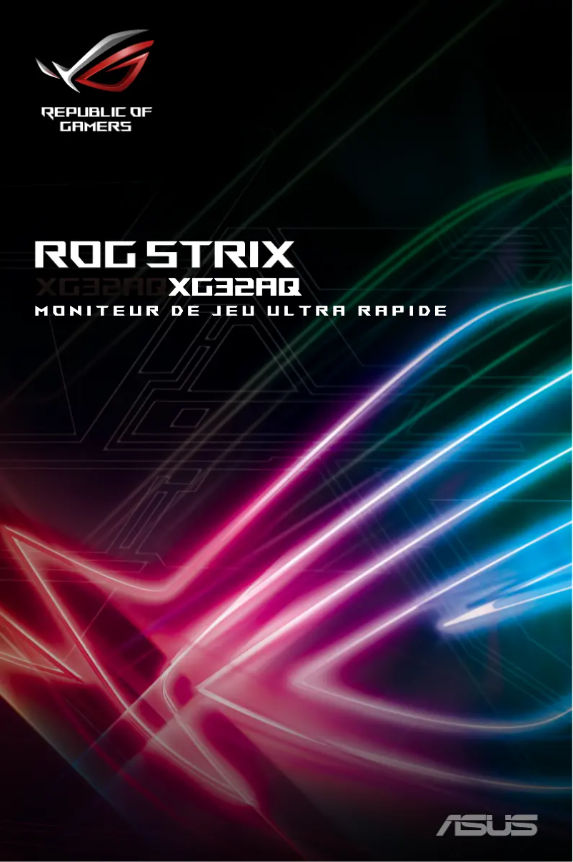 First page image of the manual for ROG Strix XG32AQ