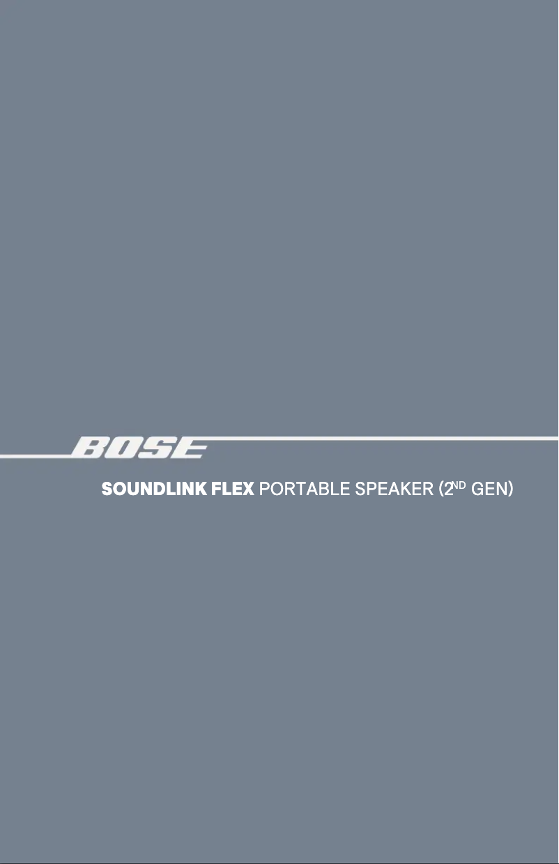 Page 1 of the manual User Manual Bose SoundLink Flex Portable Speaker (2nd Gen)