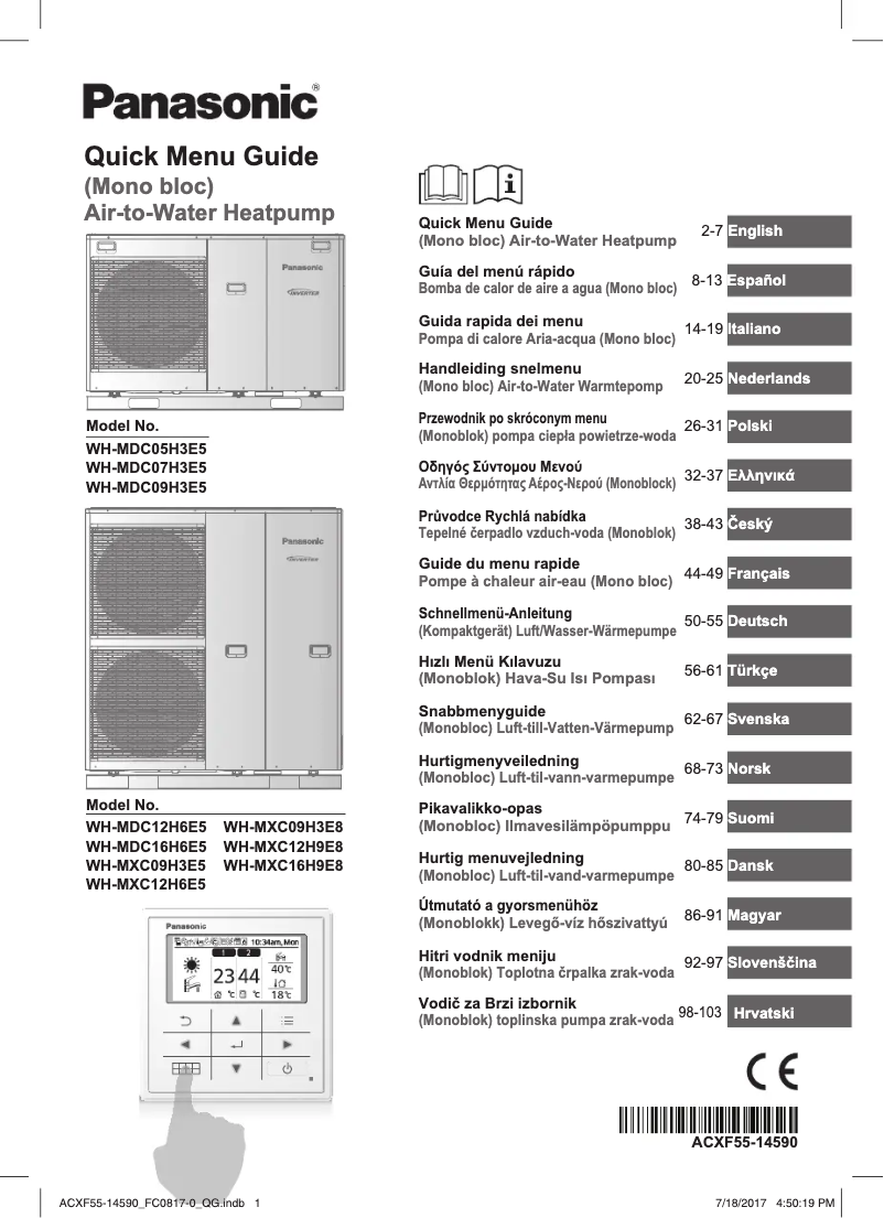 Page 1 of the manual User Manual Panasonic WH-MXC09H3E8