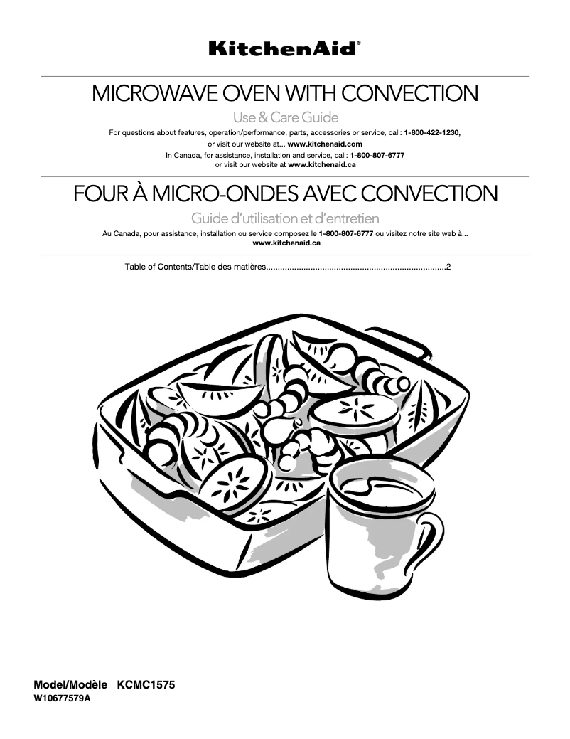 Page 1 of the manual User Manual KitchenAid Architect KCMC1575BSS