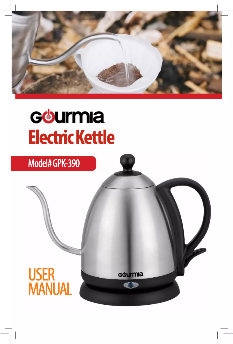 Page 1 of the manual User Manual Gourmia GPK390