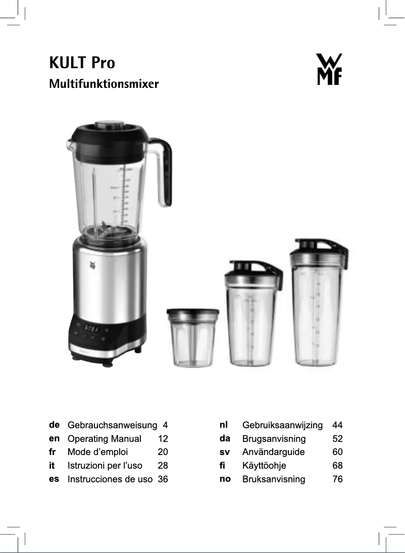 First page image of the manual for Kult Pro