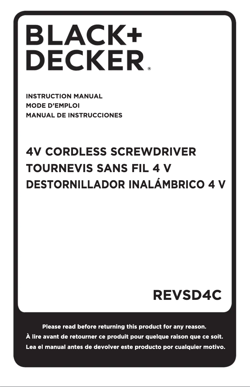 First page image of the manual for REVSD4C