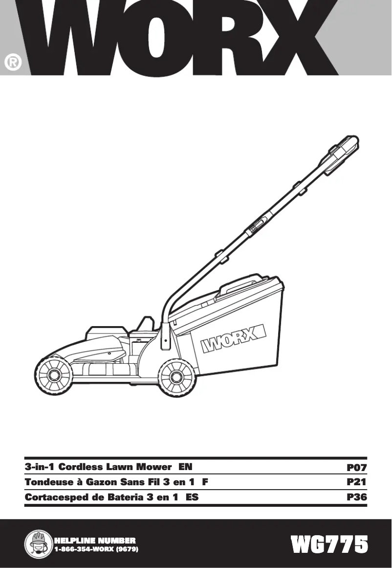 First page image of the manual for WG775