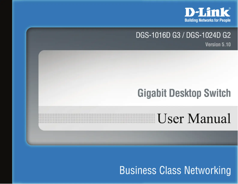 Page 1 of the manual User Manual D-Link DGS-1016D