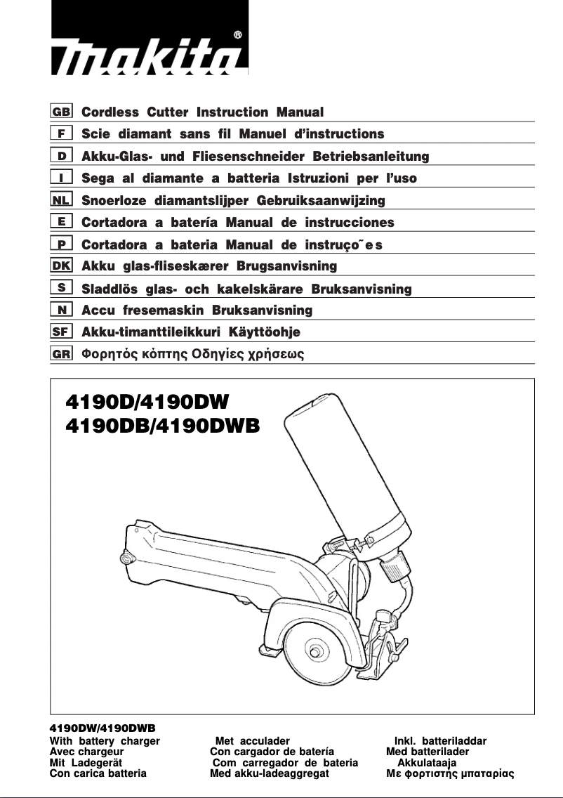 Page 1 of the manual User Manual Makita 4190D