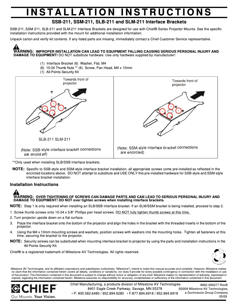 First page image of the manual for SLM211