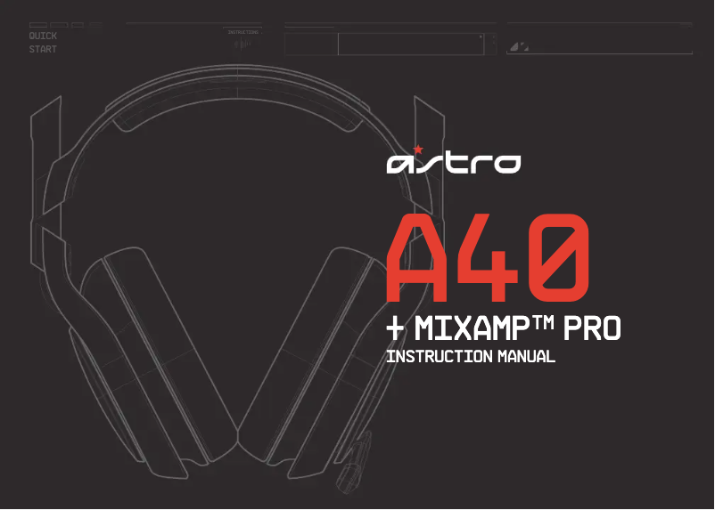 First page image of the manual for A40 MixAmp Pro