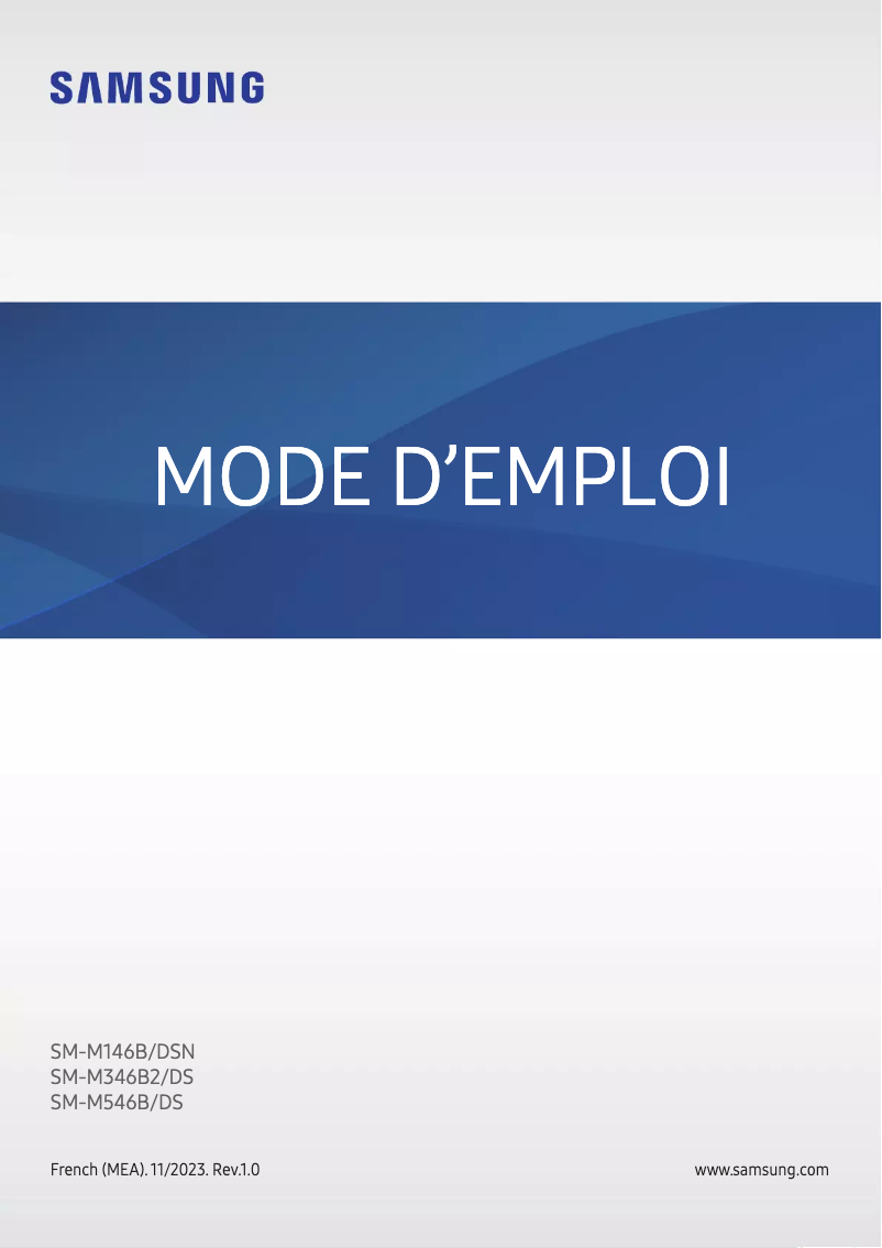 First page image of the manual for Galaxy M14 5G