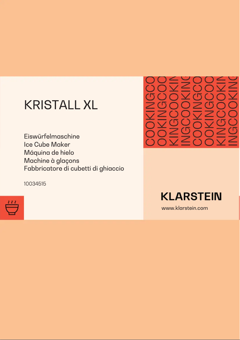Page 1 of the manual User Manual Klarstein Kristall XL