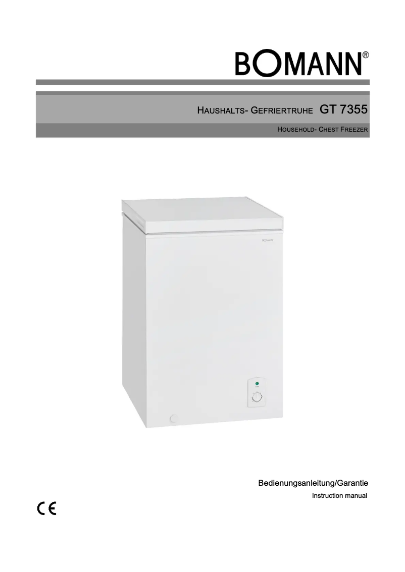 Page 1 of the manual User Manual Bomann GT 7355