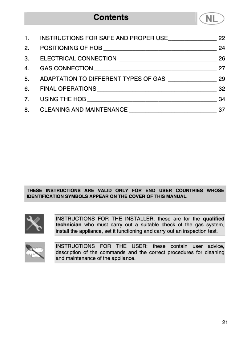 Page 1 of the manual User Manual Smeg SLRV596X1