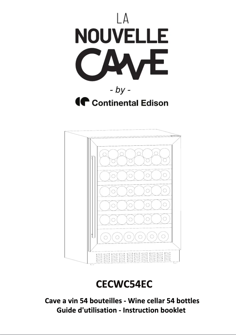 Page 1 of the manual User Manual Continental Edison CECWC54EC