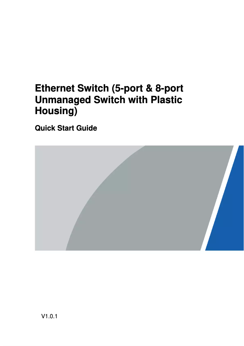 First page image of the manual for PFS3008-8GT-V2