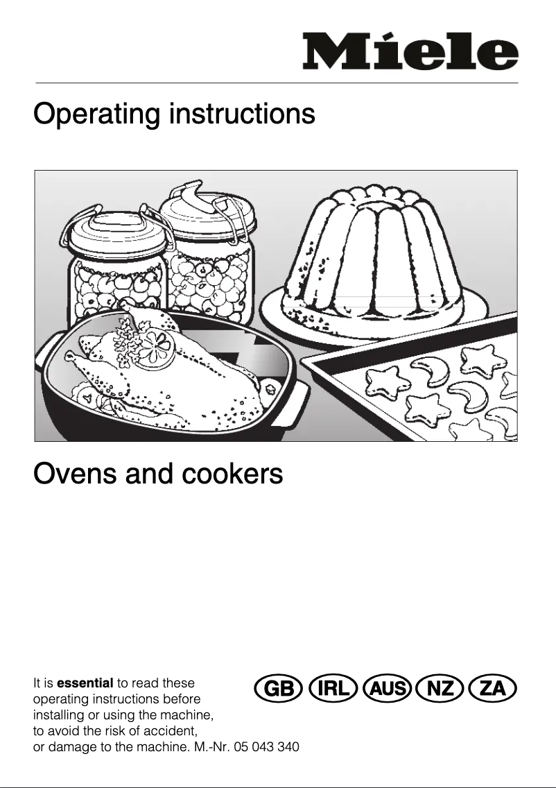 Page 1 of the manual User Manual Miele H 255 E