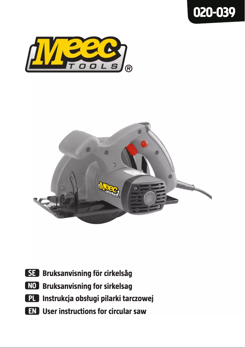 First page image of the manual for 020-039