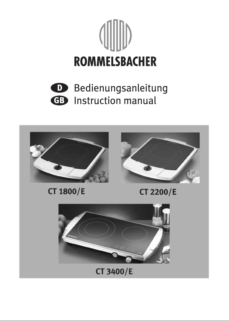 Page 1 of the manual User Manual Rommelsbacher CT 2200/E